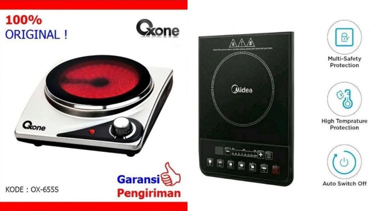 5 Rekomendasi kompor listrik 1 tungku, harga murah dan biaya listrik murah