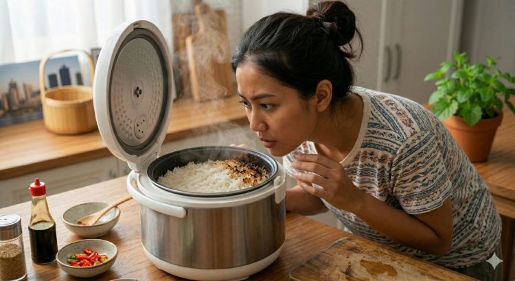 Bau nasi gosong sudah tidak bau lagi, cukup menggunakan satu jenis bawang saja