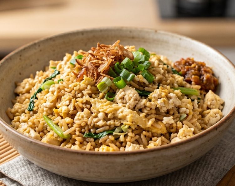 Hanya ada sisa nasi goreng tadi malam dan sedikit bahan di lemari es? Cobalah resep nasi goreng unik ini!