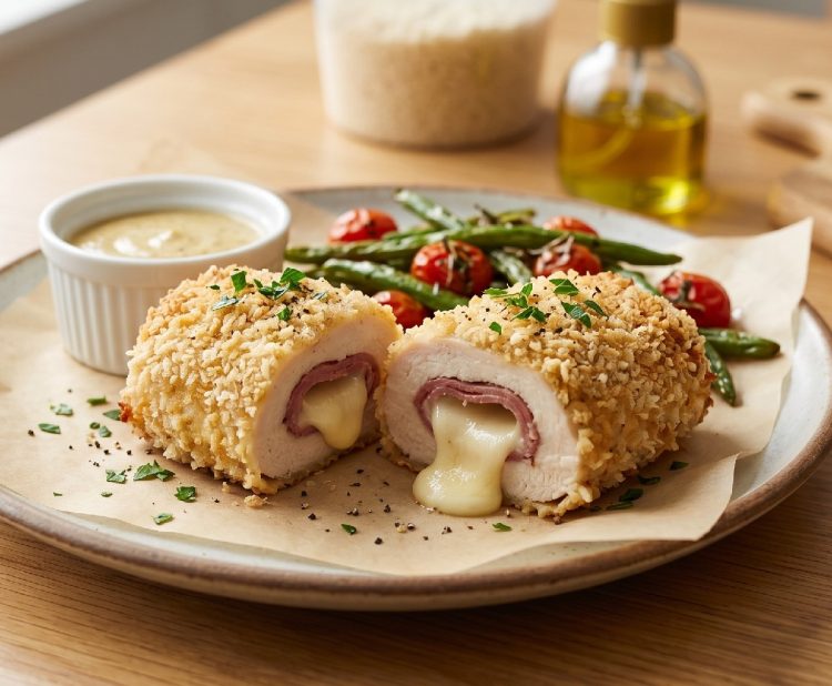 Resep ayam cordon bleu yang enak dengan sedikit minyak, lebih sehat dan ternyata mudah dimasak