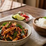 Punya ayam goreng sisa semalam? Yuk diolah jadi masakan lezat pakai resep ayam suwir kemangi ini