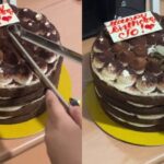 Hack potong kue ulang tahun tetap estetik cuma pakai capitan stainless steel, hasilnya tetap cantik